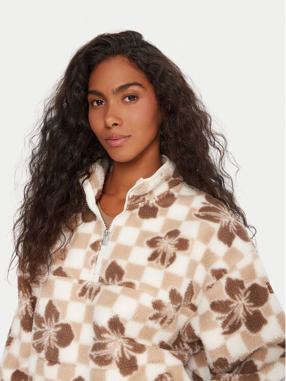 Roxy Roxy Fleecejacke Jive Talking ERJPF03208 Beige Oversize