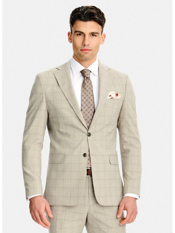 Pako Lorente Pako Lorente Marynarka P26SF-3G-040 Beżowy Slim Fit