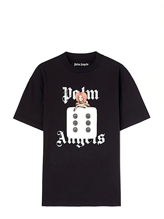 Palm Angels Palm Angels T-Shirt PMAA001S25JER00B1 Μαύρο Oversize