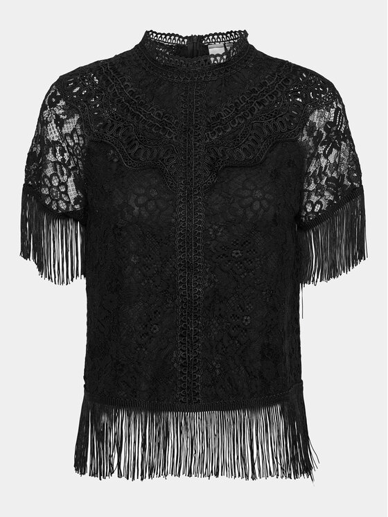 YAS YAS Blúzka 26032322 Čierna Regular Fit
