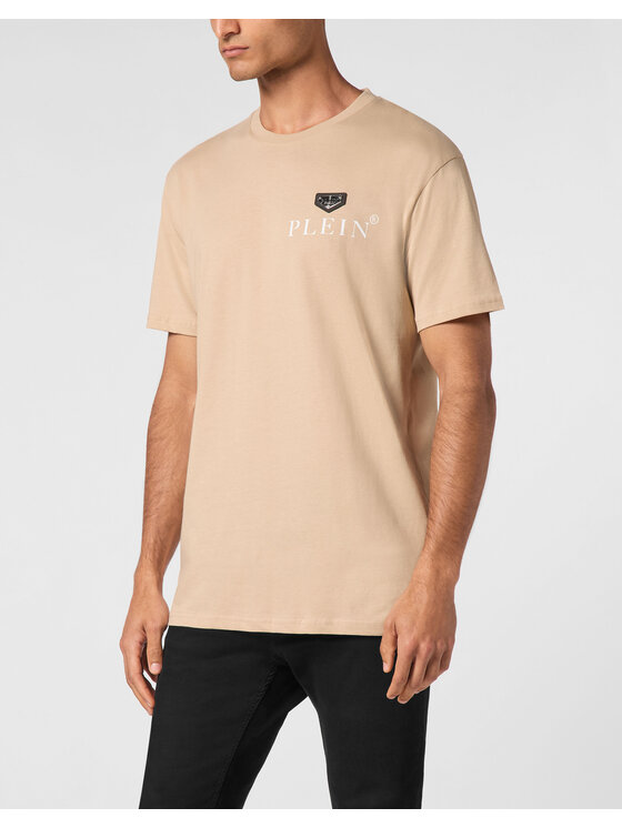 PHILIPP PLEIN PHILIPP PLEIN T-Shirt 9455 Beżowy Regular Fit