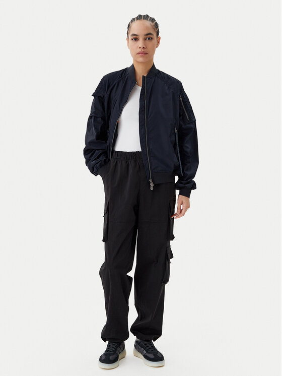 Save The Duck Save The Duck Bunda bomber D32105W TWIL20 Tmavomodrá Oversize