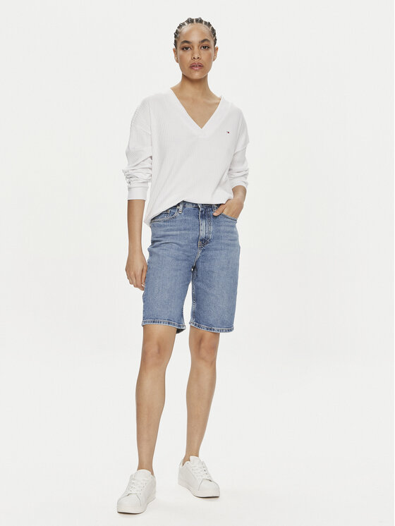 Tommy Hilfiger Jeansshorts WW0WW41323 Blau Slim Fit