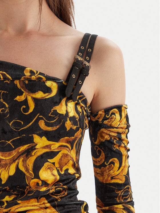 Versace Jeans Couture Versace Jeans Couture Коктейлна рокля 79HAO974 JS508 Черен Slim Fit