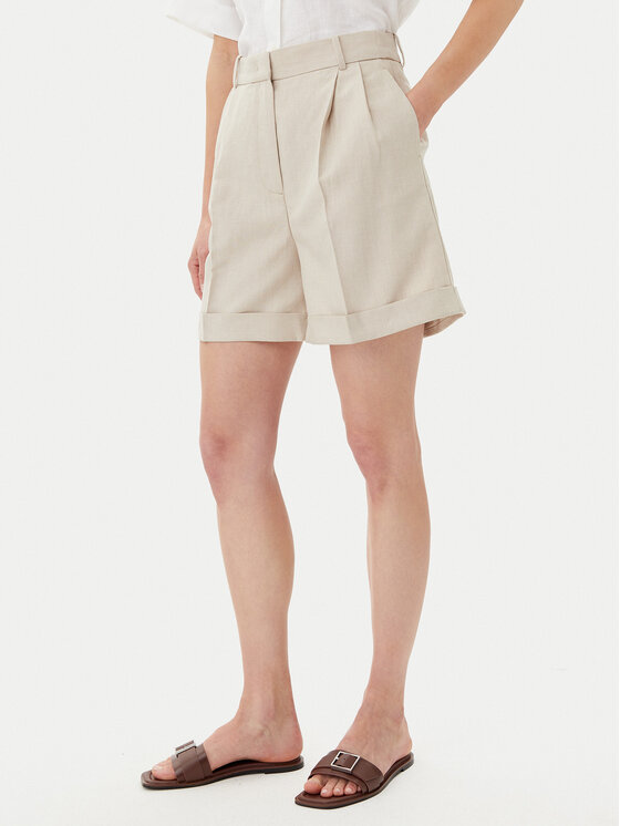 Női Szövet rövidnadrág Tommy Hilfiger, Méret: 36, Bézs, WW0WW44767