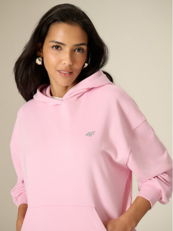 4F 4F Bluza ESSENTIAL 4 Różowy Loose Fit