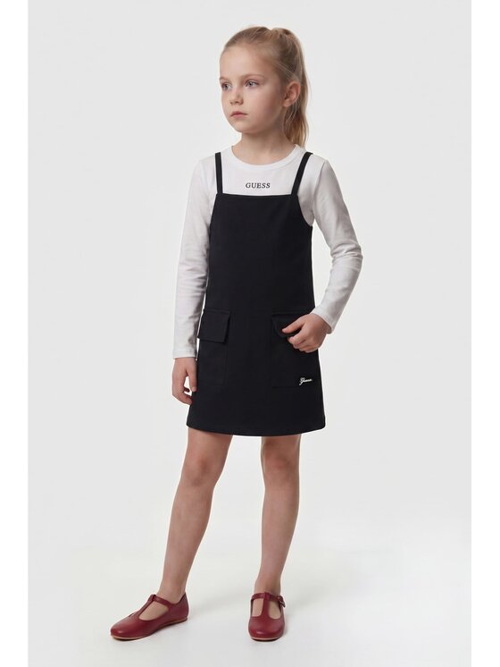 Guess Kids Guess Kids Každodenní šaty 183876 Bílá Classic Fit