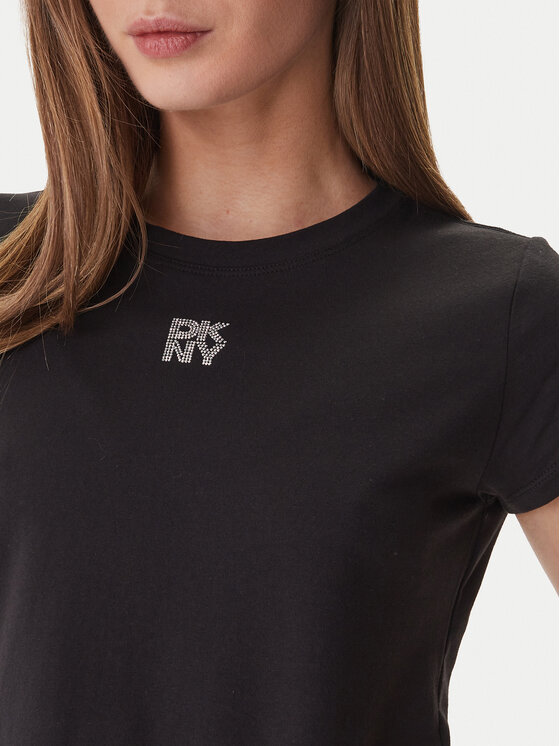 DKNY DKNY Tričko DJ6T1740 Čierna Regular Fit