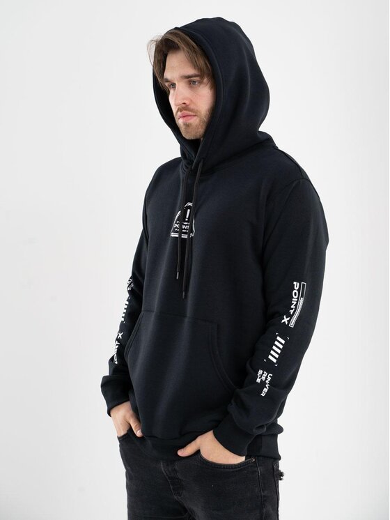 Point X Point X Bluza Bluza Z Kapturem Techwear Point X Impulse Czarna 2XL Czarny Regular Fit