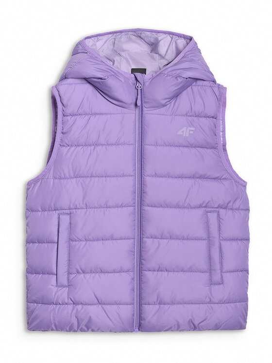 4F 4F Kamizelka OUTERWEAR Fioletowy Regular Fit