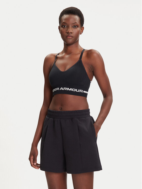 Under Armour Biustonosz sportowy Ua Seamless Low Long Bra 1357719-001 Czarny Compression Fit