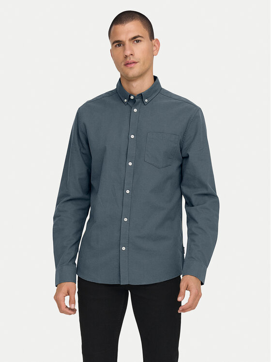 Only & Sons Only & Sons Camicia Alvaro 22006479 Grigio Slim Fit