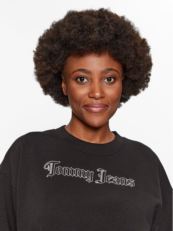 Tommy Jeans Tommy Jeans Sweatshirt Grunge DW0DW16401 Schwarz Relaxed Fit