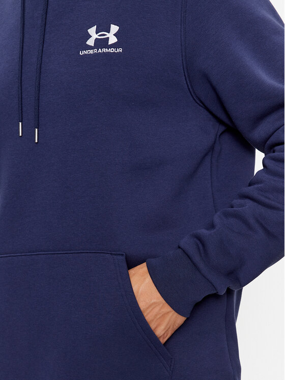 Under Armour Under Armour Bluza Ua Essential Fleece Hoodie 1373880 Granatowy Loose Fit