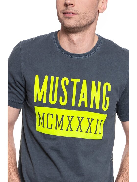 Mustang Mustang T-shirt ALEX C PRINT Grigio Regular Fit
