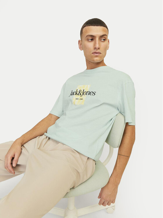 Jack&Jones Jack&Jones Marškinėliai Lafayette 12250436 Žalia Relaxed Fit