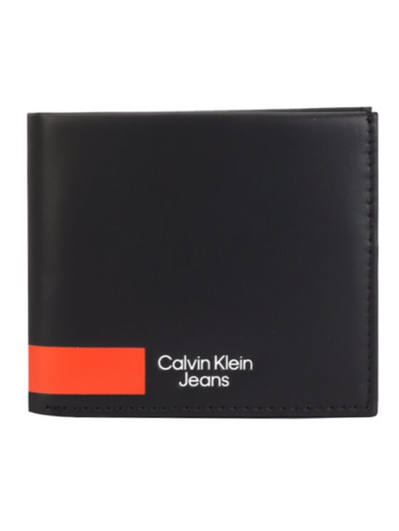 Calvin Klein Jeans Calvin Klein Jeans Portfel PORTFEL MĘSKI SKÓRZANY TAPED Czarny