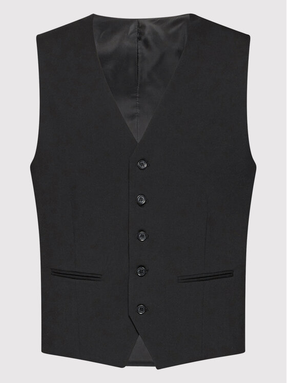 Selected Homme Selected Homme Γιλέκο Κοστουμιού Logan 16052660 Μαύρο Slim Fit