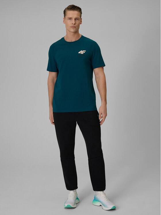 4F 4F T-Shirt COMMERCIAL 12 Turkusowy Regular Fit