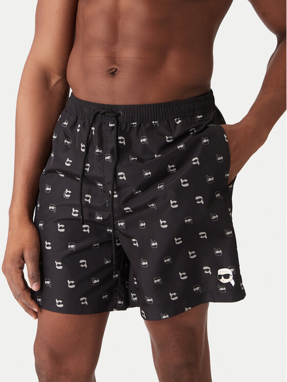 KARL LAGERFELD KARL LAGERFELD Plaukimo šortai A3M46007 Juoda Regular Fit