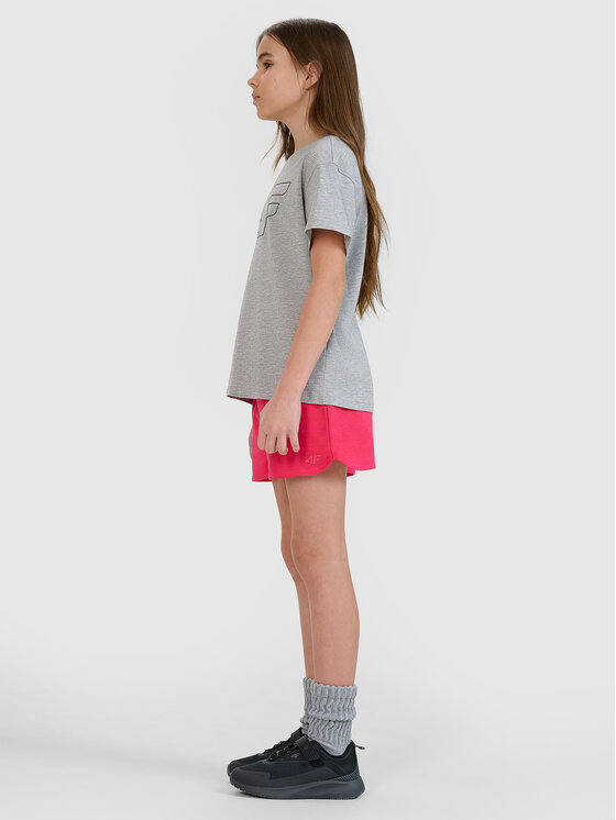 4F 4F Szorty sportowe BASIC+ Różowy Regular Fit