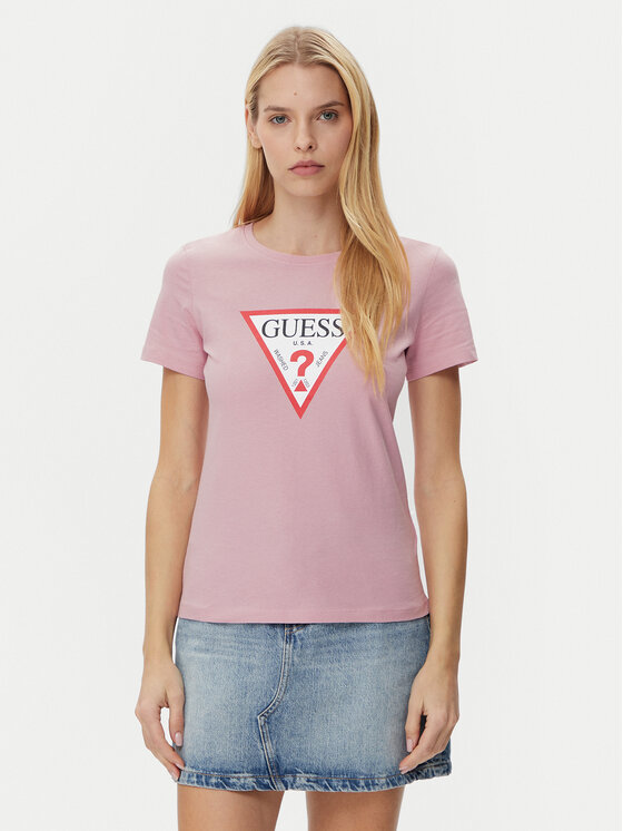 Guess Guess Majica W1YI1B I3Z14 Vijolična Regular Fit