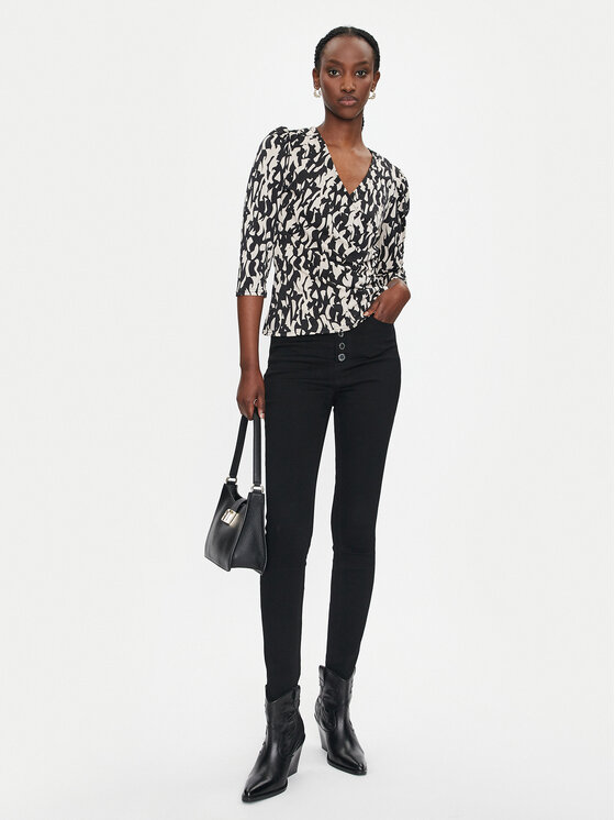 Morgan Morgan Blugi 242-PBLACK1 Negru Slim Fit