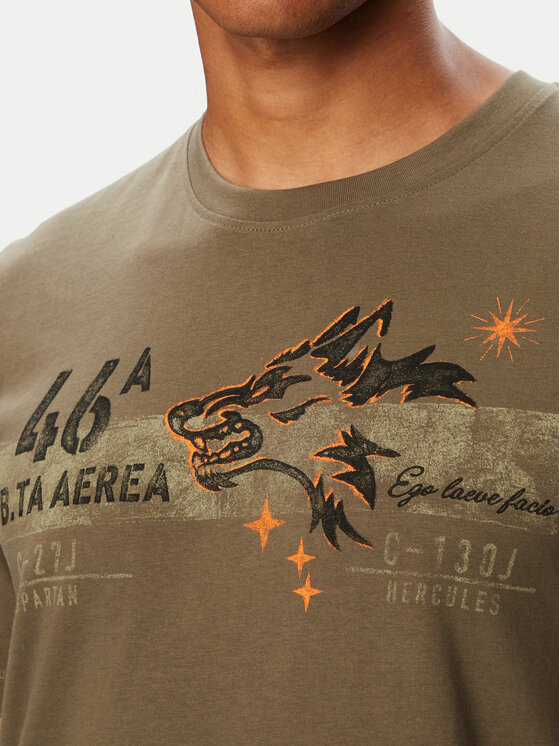 Aeronautica Militare Aeronautica Militare Футболка 262TS2579UJ00750 Хакі Regular Fit