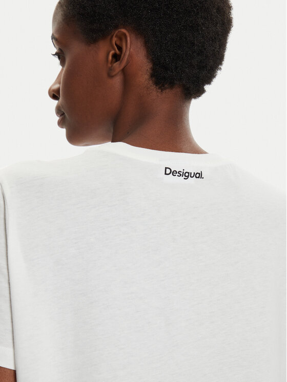 Desigual Desigual T-Shirt Shadow 24WWTK11 Λευκό Regular Fit