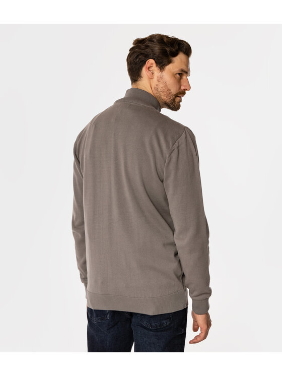 Lee Cooper Lee Cooper Sweter FARO Szary Regular Fit