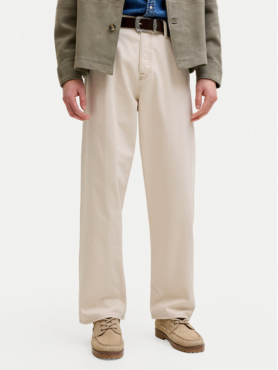 Jack & Jones Blugi Alex 12295747 Bej deschis Baggy Fit