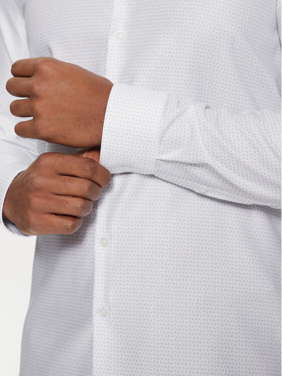 Calvin Klein Calvin Klein Πουκάμισο K10K113855 Λευκό Slim Fit