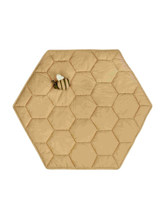 Lorena Canals Lorena Canals Mata dla dzieci Mata do zabawy Honeycomb 100 x 100 cm, Planet Bee Żółty