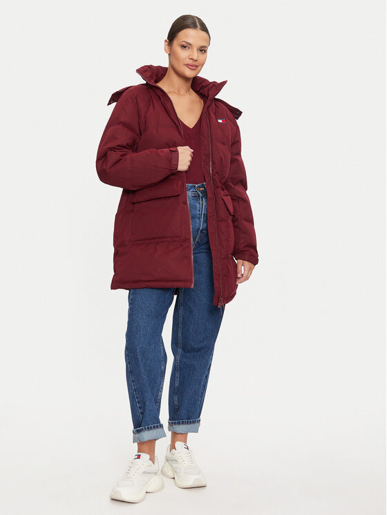 Tommy Jeans Tommy Jeans Pehelykabát Alaska DW0DW18821 Bordó Regular Fit