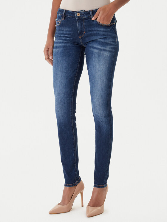 Guess Guess Jeansy Annette W2YA99 D4Q03 Tmavomodrá Skinny Fit