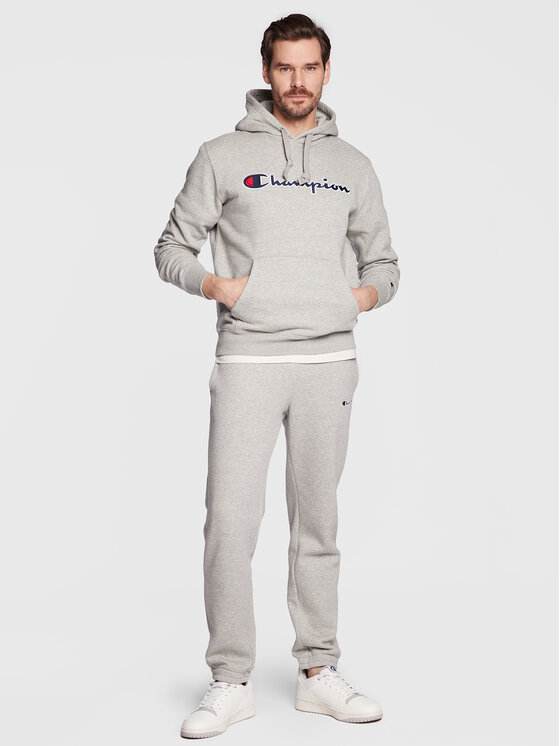 Felpa Script Logo Embroidery 217858 Grigio Comfort...