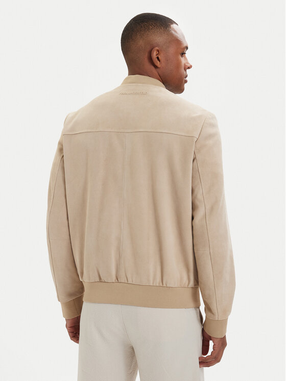 KARL LAGERFELD KARL LAGERFELD Giacca di pelle 555011 562411 Beige Regular Fit