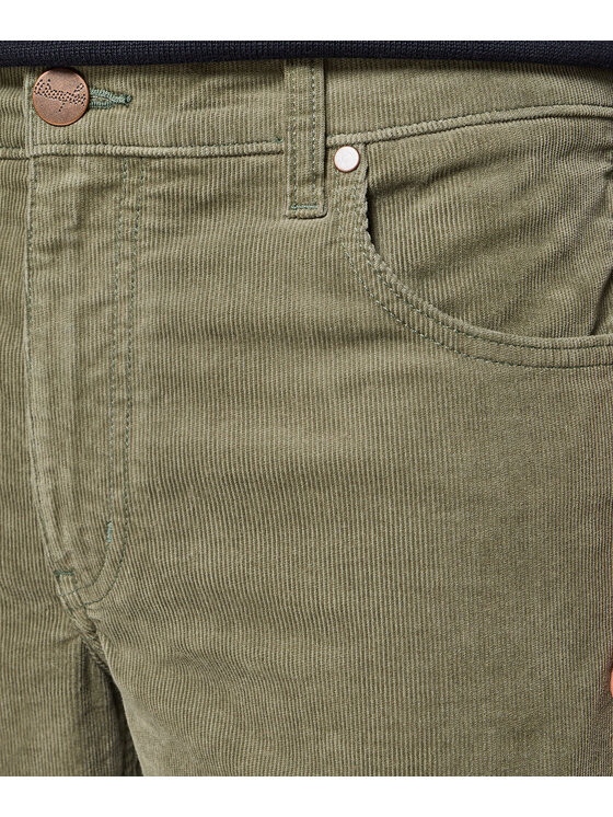 Wrangler Wrangler Spodnie materiałowe 112355087 Zielony Straight Fit