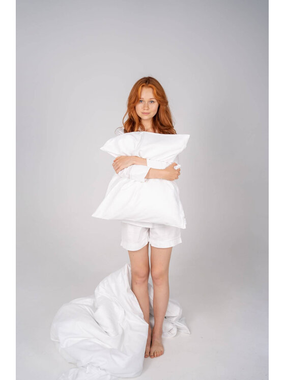 White pocket White pocket Poszewka na poduszkę satynowa Biały