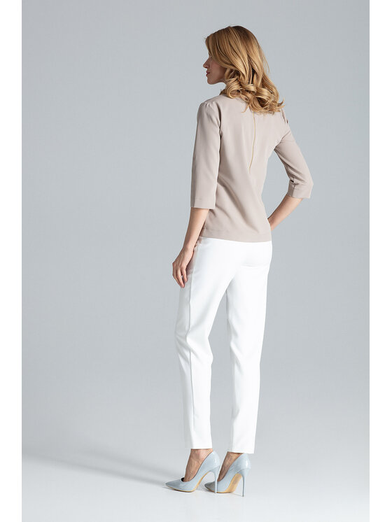 FIGL FIGL Blúzka M393 Béžová Regular Fit