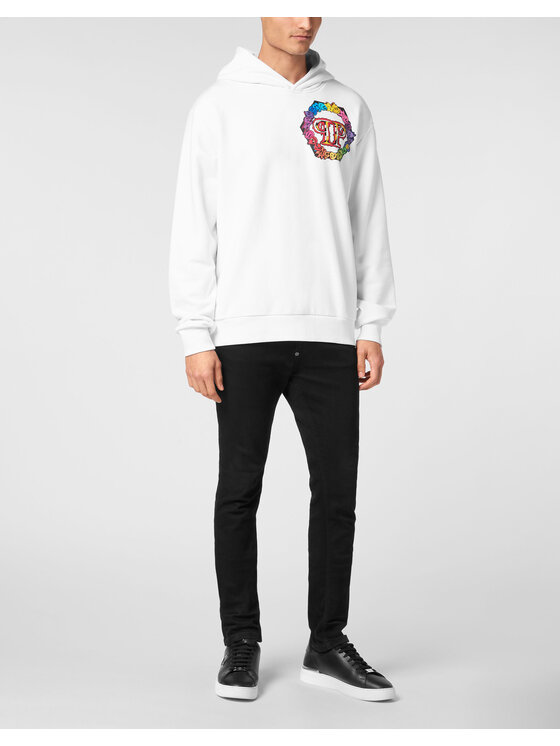 PHILIPP PLEIN PHILIPP PLEIN Bluza 22645 Biały Regular Fit