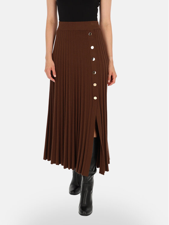 L’AF L’AF Spódnica maxi Aura Brązowy Regular Fit