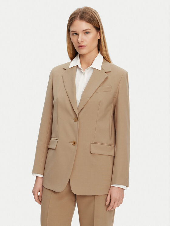 Weekend Max Mara Weekend Max Mara Marynarka Materia 2515041091 Beżowy Regular Fit