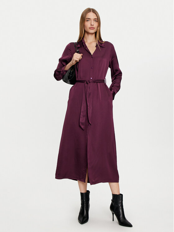 Haveone Haveone Rochie tip cămașă AWG-M017 Violet Regular Fit