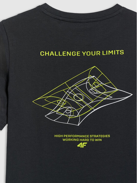 4F 4F T-Shirt URBAN COMMUTER Czarny Regular Fit