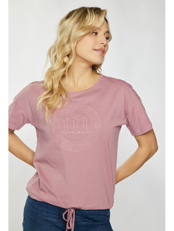 Monnari Monnari T-Shirt TSH0313-K004 Różowy Regular Fit