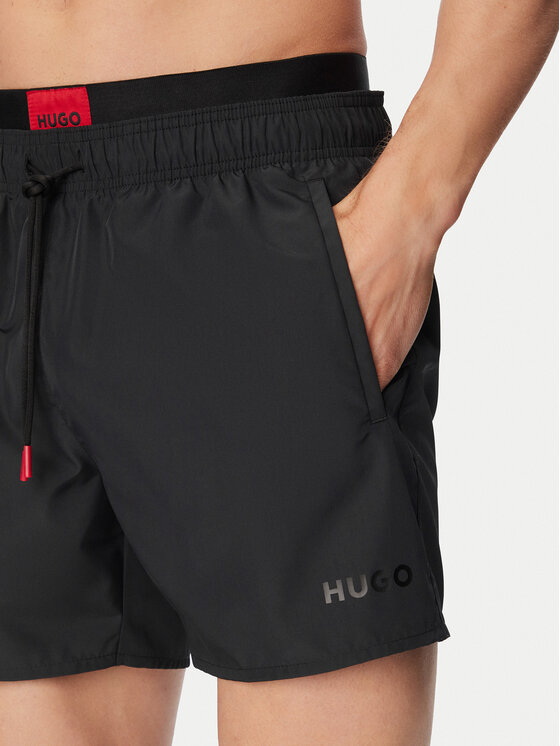 HUGO HUGO Plavecké šortky Galaxy Swim 50561128 Černá Regular Fit