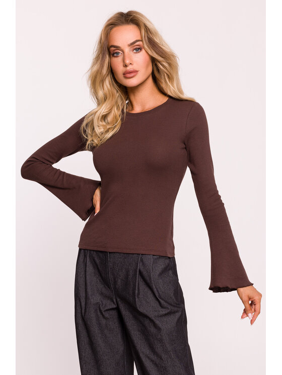Made of Emotion Made of Emotion Blusa M806 Marrone Active Fit