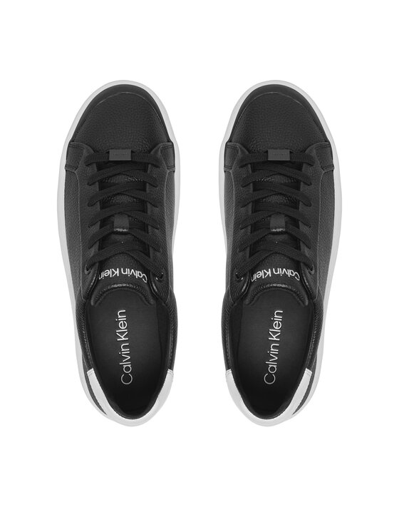 Calvin Klein Calvin Klein Sneakersy Vulc Lace Up Lth HW0HW02214 Czarny