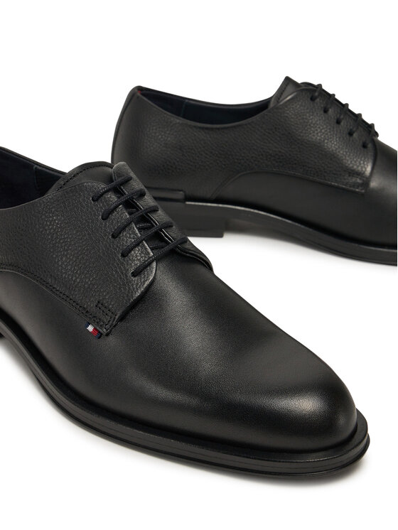 Tommy Hilfiger Tommy Hilfiger Poltopánky Core Hilfiger Leather Shoe FM0FM05375 Čierna